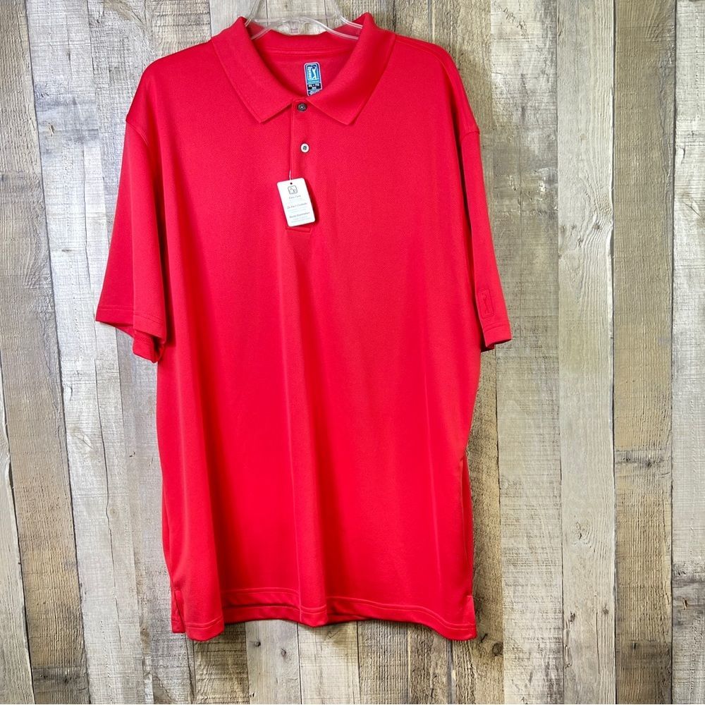 PGA Tour Official Licensed Apparel Red XXL Polo Shirt (Has Flaw a spot)s…